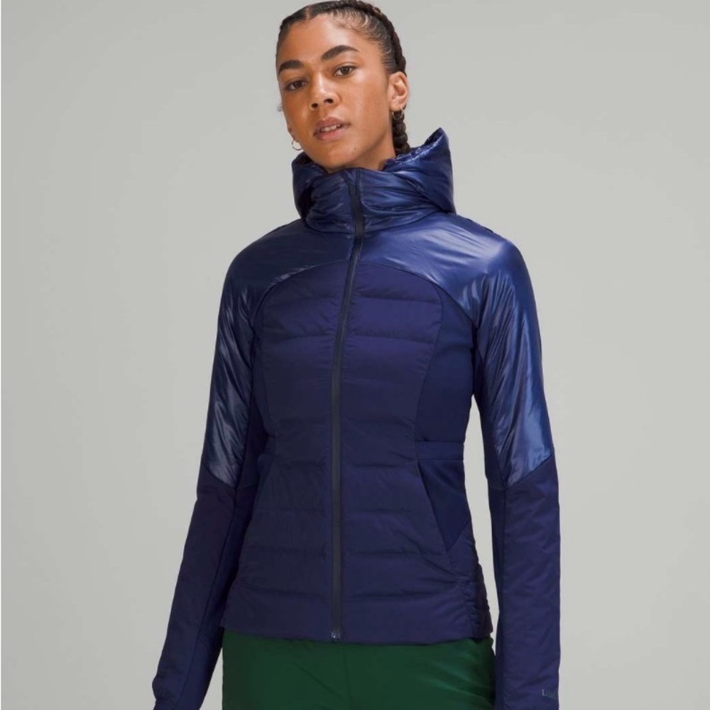 Lululemon Down For It All Jacket *Night Sea* Size 8